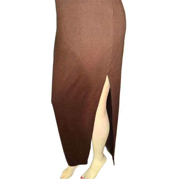 Hello Baby cut out block color Maxi Dress - Brown/combo size M - Picture 10 of 14